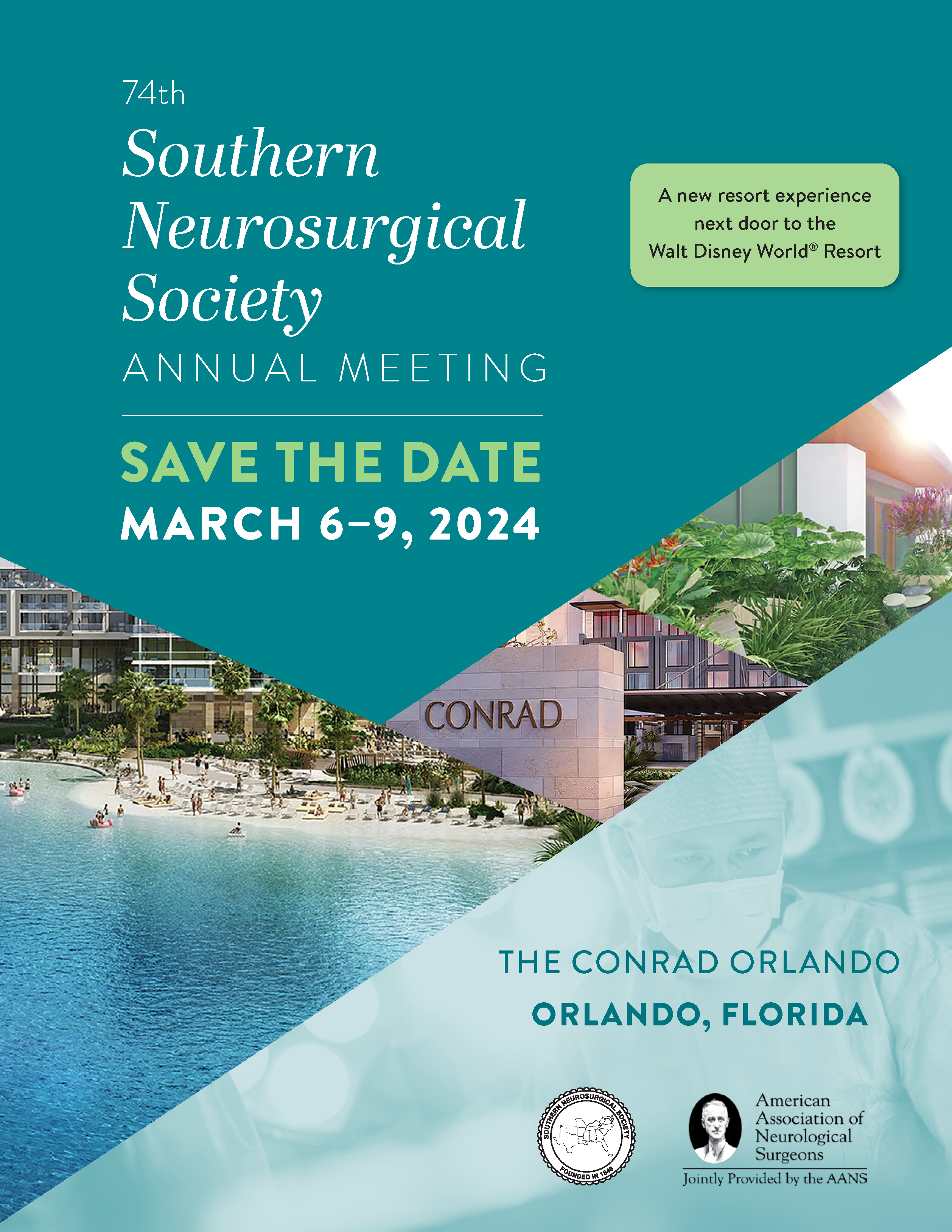 7th Annual Meeting of the Southern Neurosurgical Society Save the Date Image