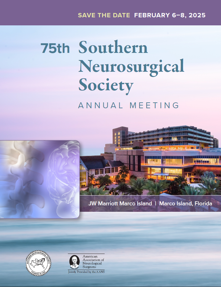 Save the Date for the 75th Annual Meeting of the Southern Neurosurgical Society, Feb 6-8, 2025